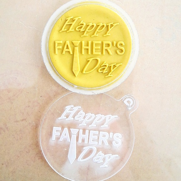 Special Father's Day Acrylic Outbosser Fondant Stamps For Cakes & Cupcakes. - Picture 4 of 14